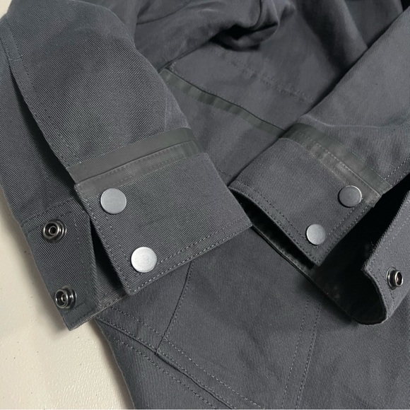VINCE. Belted Notch Collar Utility Jacket In Slate - Picture 9 of 16